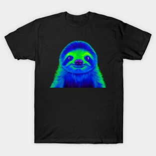 Blue and Green Sloth T-Shirt